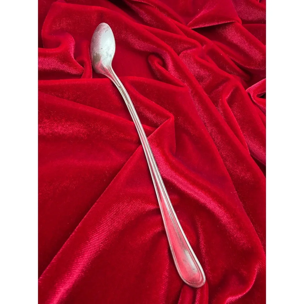 Vintage Andrew Johnson Hotel Silver Iced Tea Spoon Reed & Barton Flatware 7.75
